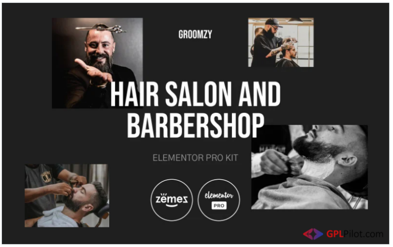 Groomzy - Elementor Pro Hair Salon and Barbershop Kit(m)