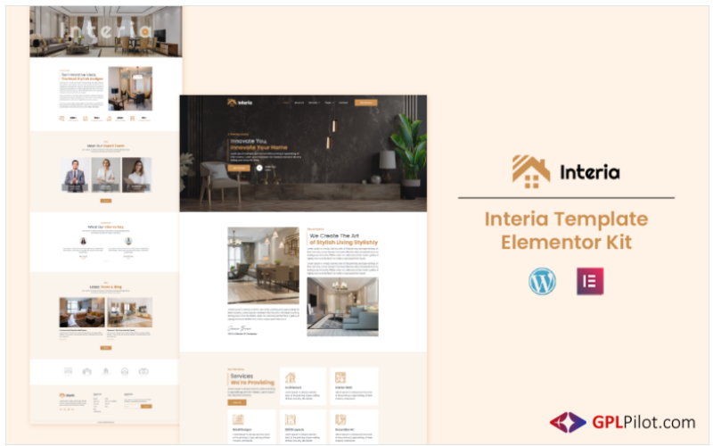 Interia - Architecture and Interior Design Services Elementor Template Kit(m)