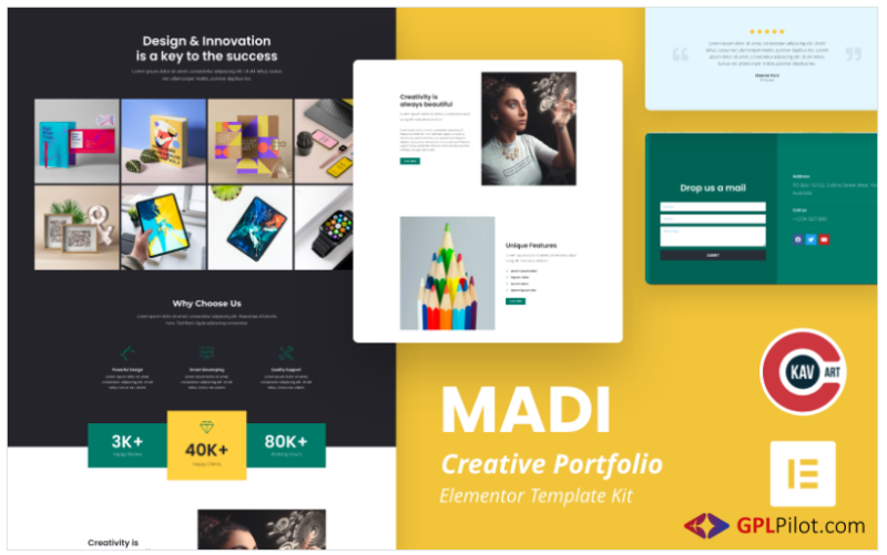 Madi - Creative Portfolio Elementor Kit(m)