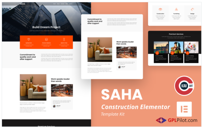 Saha - Construction Elementor Kit(m)