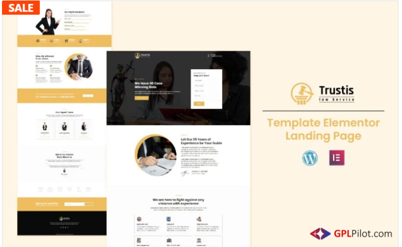 Trustis law Service - Elementor Landing Page Template(m)