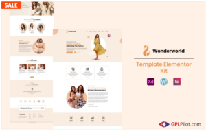 Wonderworld - Fashion, Clothes and Modeling Elementor Template Kit(m)