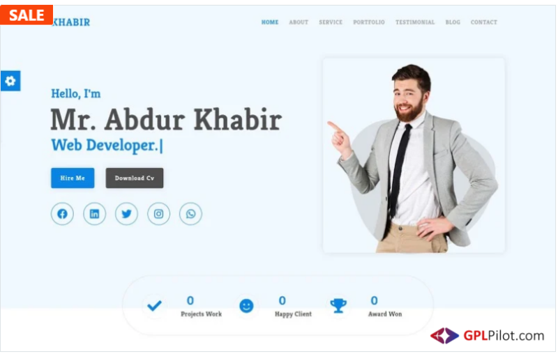 Al-Khabir - Creative Portfolio CV/Resume Landing Page Template