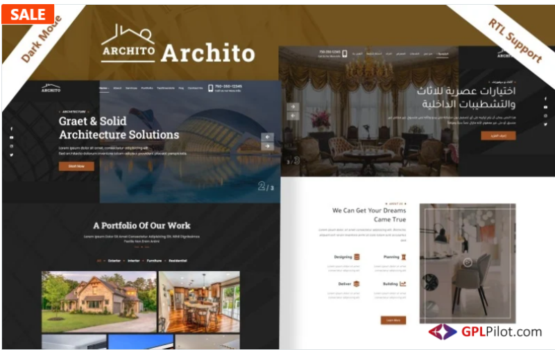 Archito - Architecture and Interior Design HTML Landing Page Template