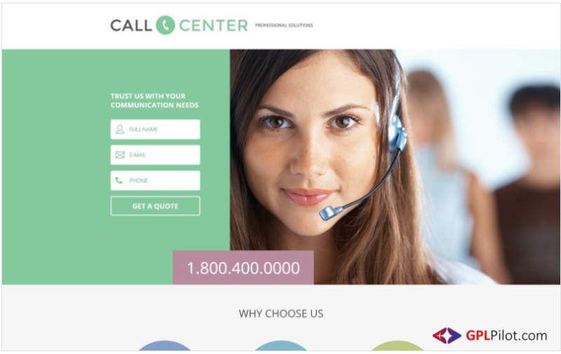 Call Center - Business Modern HTML Landing Page Template