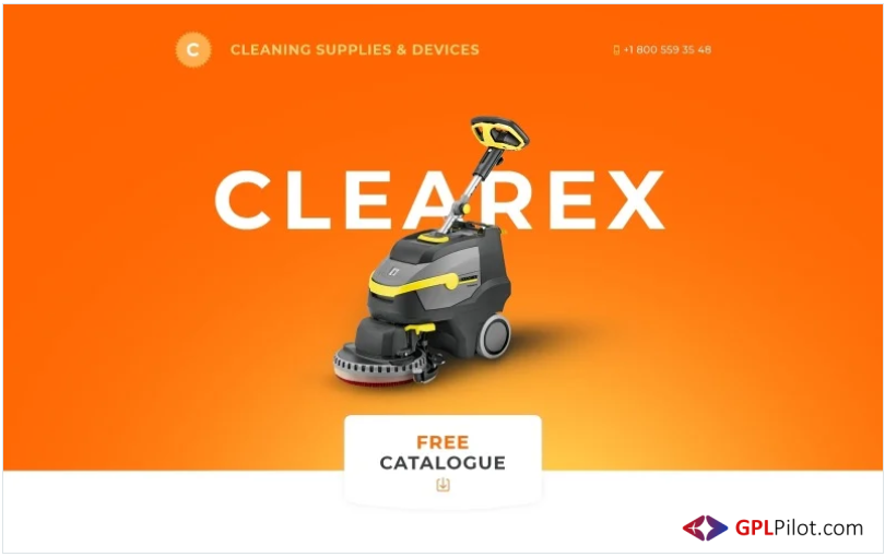 Clearex - Cleaning Supplies & Devices with Novi Builder Landing Page Template 1 Clearex - Cleaning Supplies & Devices with Novi Builder Landing Page Template