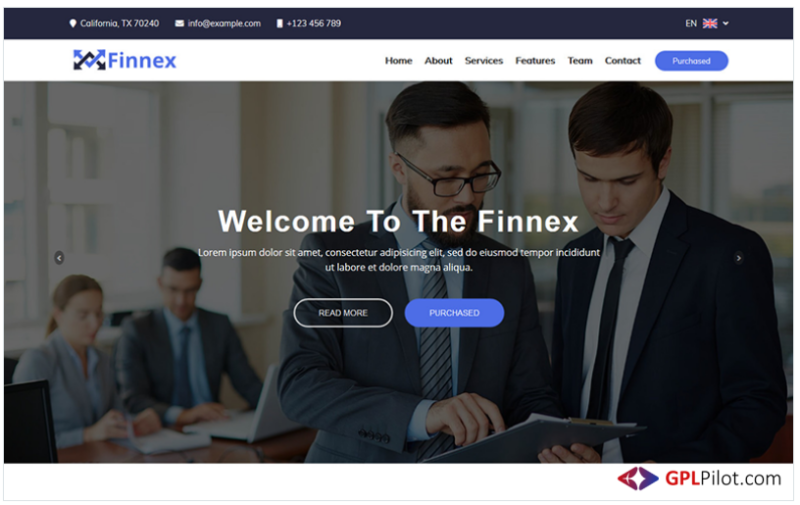 Finnex - Startup Landing Page Template