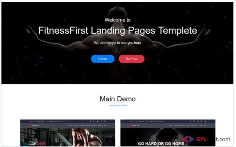 Fitness First - HTML5 Landing Page Tempalte Landing Page Template