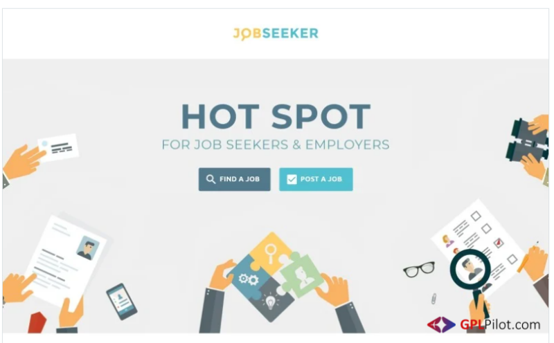 Jobseeker - Vacancy Service with Novi Builder Landing Page Template