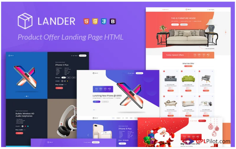 Lander Product Offer Landing Page Template