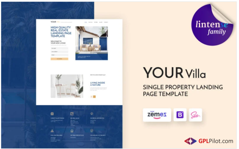 Lintense Real Estate - Single Property Landing Page Template