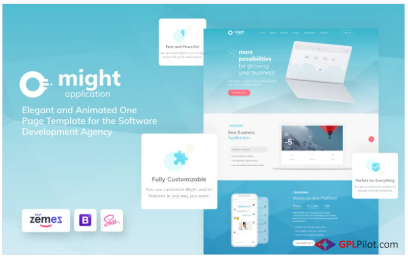 Might - Delicate Web Application HTML Landing Page Template