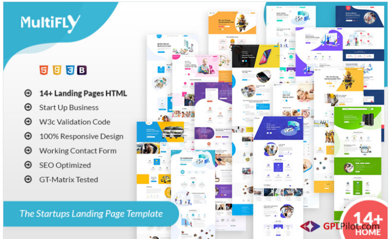 Multifly Startup HTML Landing Page Template