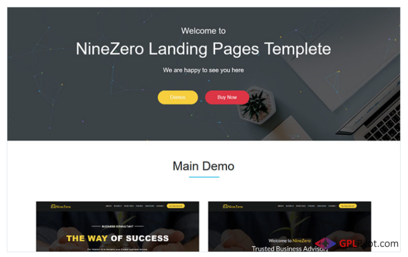 NineZero - Finance & Business HTML5 Template Landing Page Template