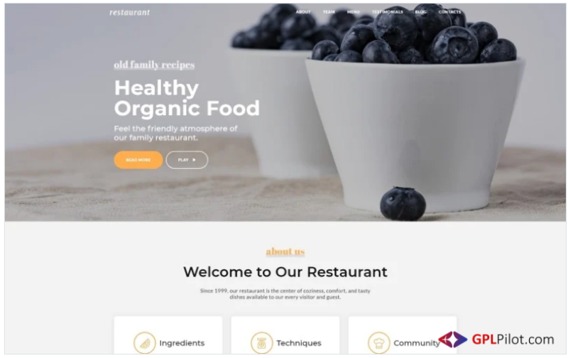 Restaurant - Cafe & Restaurant Services HTML5 Landing Page Template