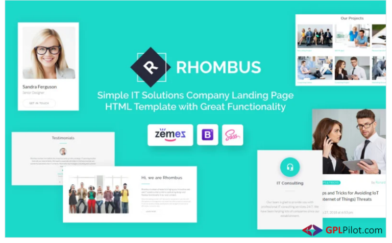 Rhombus - IT Company Landing Page Template