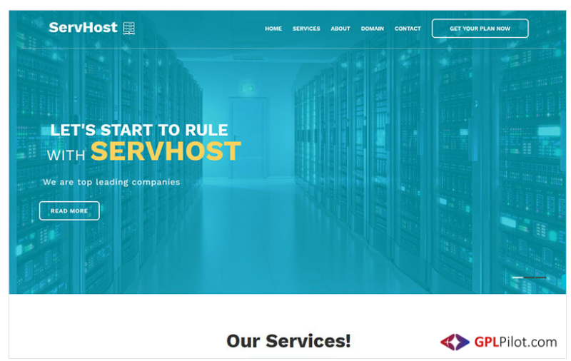 SerHost - Online Hosting HTML5 Template Landing Page Template