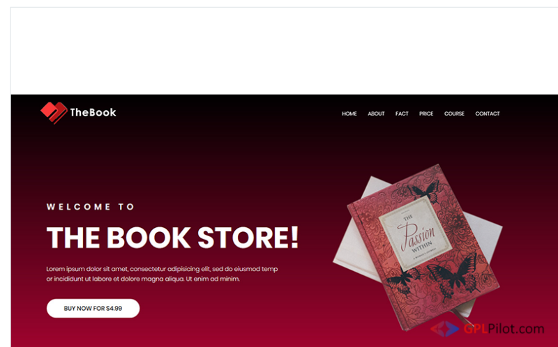 TheBook - HTML5 Book, Writer & Author Template Landing Page Template