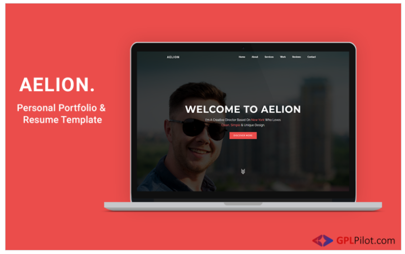 Aelion - Creative Portfolio Landing Page template