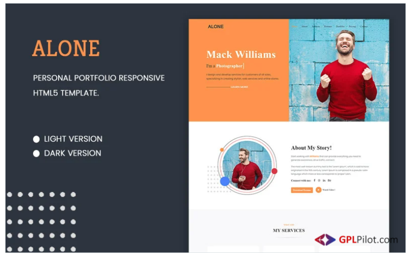 Alone - Creative Portfolio Responsive Landing Page Template