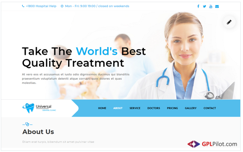 Dental -Clinic Landing Page Template