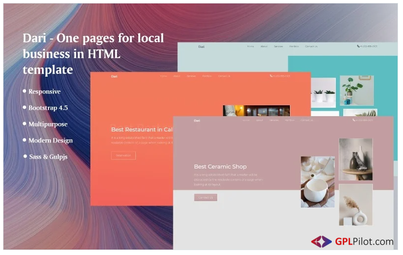 Dari - Multipurpose Landing pages Landing Page Template 1 Dari - Multipurpose Landing pages Landing Page Template