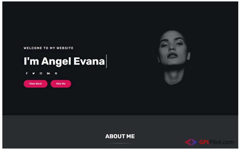 Evana - Personal Portfolio Landing Page Template