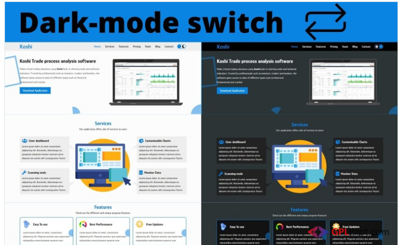 Koshi - Software Application Landing Page Template