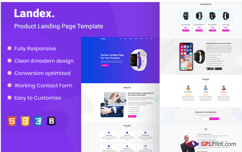 Landex - Landing Page HTML5 Template