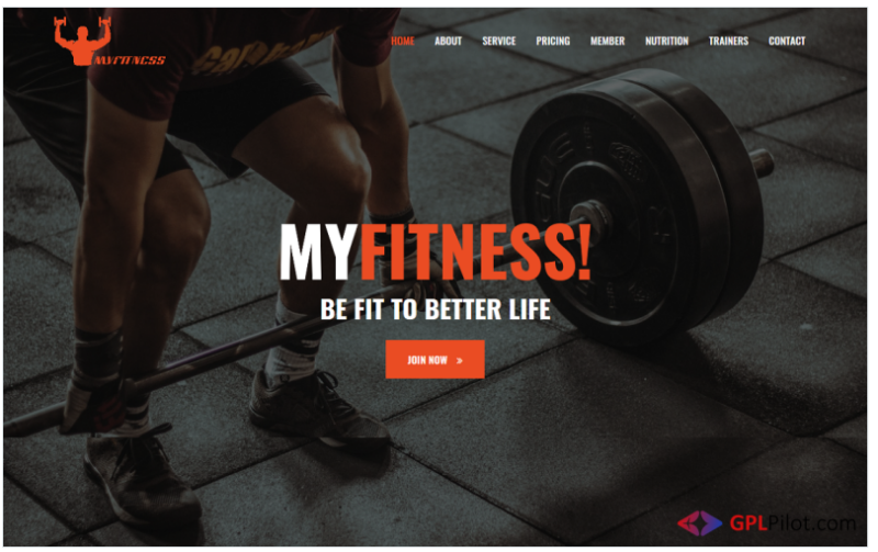 MyFitness - Gym Landing Page Template