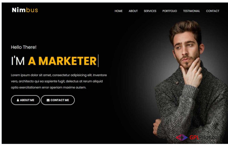 Nimbus - Personal Portfolio HTML Landing Page Template