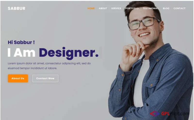 Sabbur - Personal Portfolio Photographer Landing Page Theme