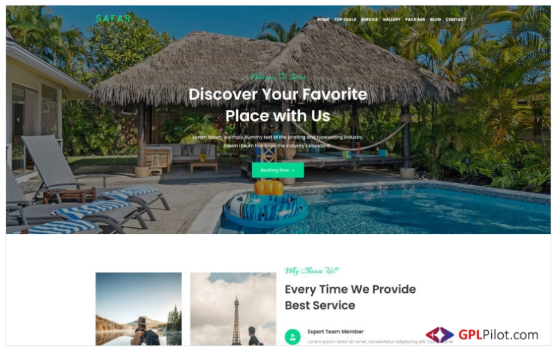 Safar - Tour and Travel Agency WordPress Theme