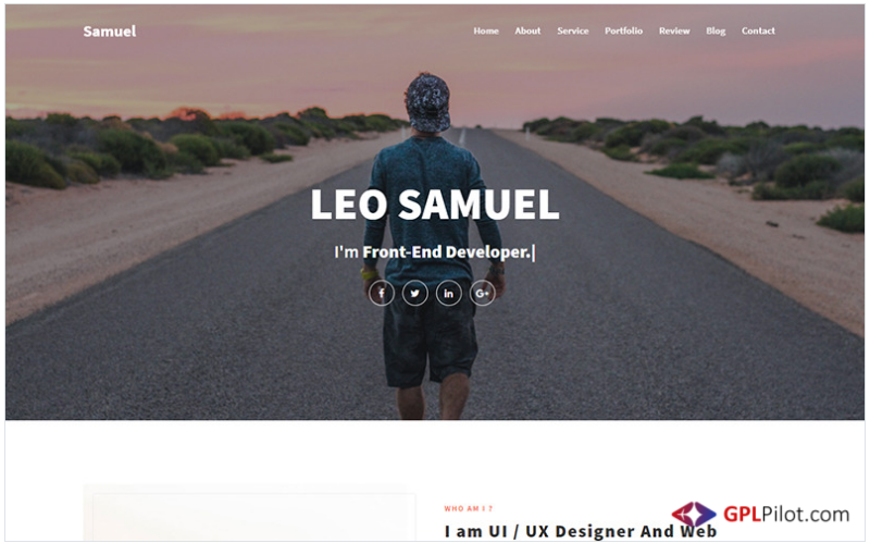 Samuel - Personal Portfolio Landing Page Template