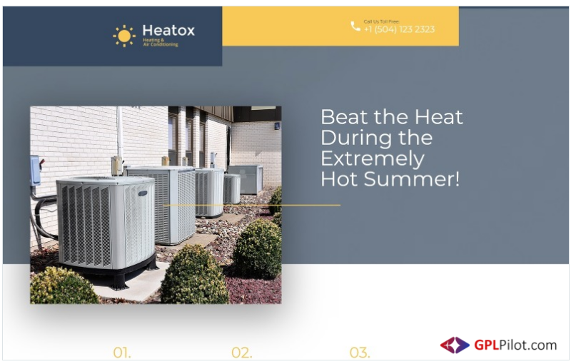 Air Conditioning Responsive Landing Page Template