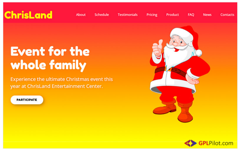 ChrisLand- Christmas Landing Page Template