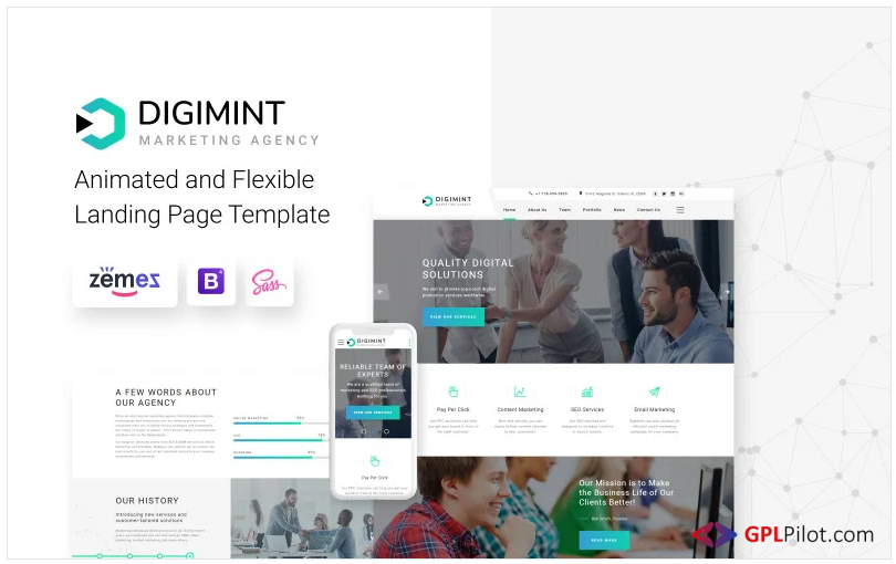 Digimint - Digital Marketing Agency Landing Page Template 1 Digimint - Digital Marketing Agency Landing Page Template