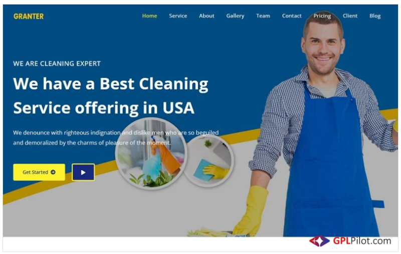 Granter | Cleaning Service Bootstrap Landing Page Theme