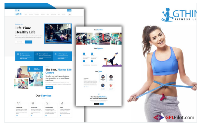 Gthin Fitness Center Landing Page HTML5 Template