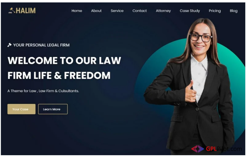 Halim - Law Firm Landing Page Template