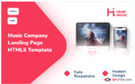Hear Music — Music Company Responsive Modern Landing Page HTML5 Template