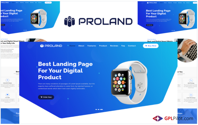 Proland - Product Landing Page HTML5 Landing Page Template