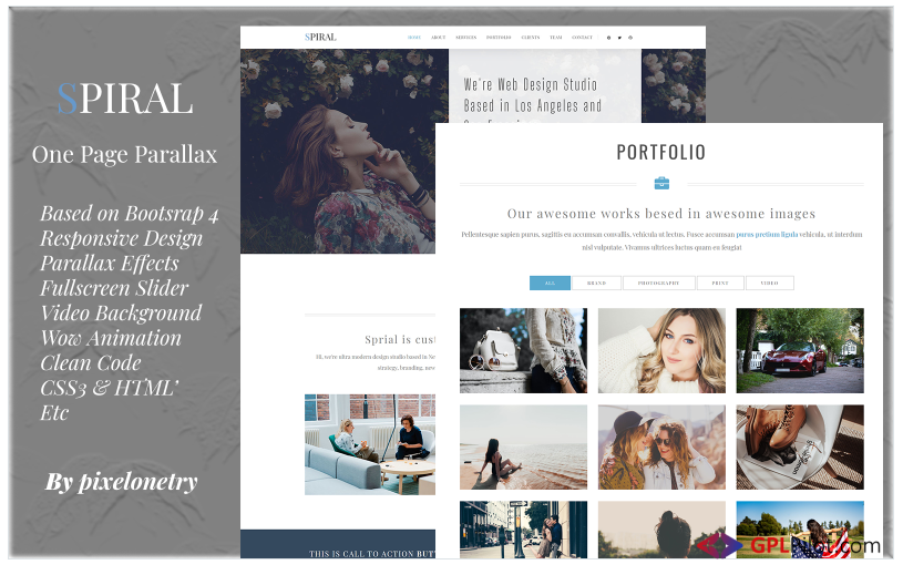 Spiral - One Page Parallax Landing Page Template 1 Spiral - One Page Parallax Landing Page Template