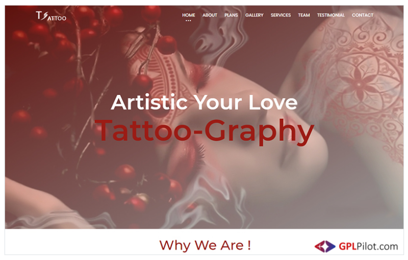 Tattoo Landing Page Template