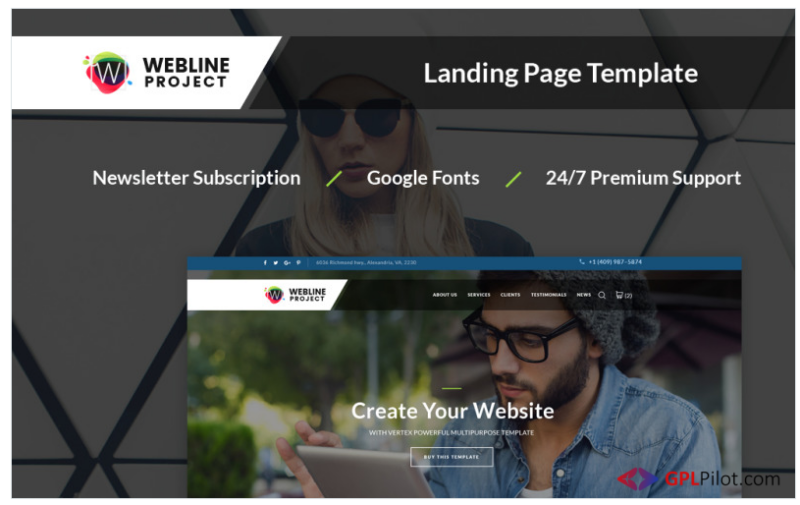 Webline Project - Corporate Landing Page Template