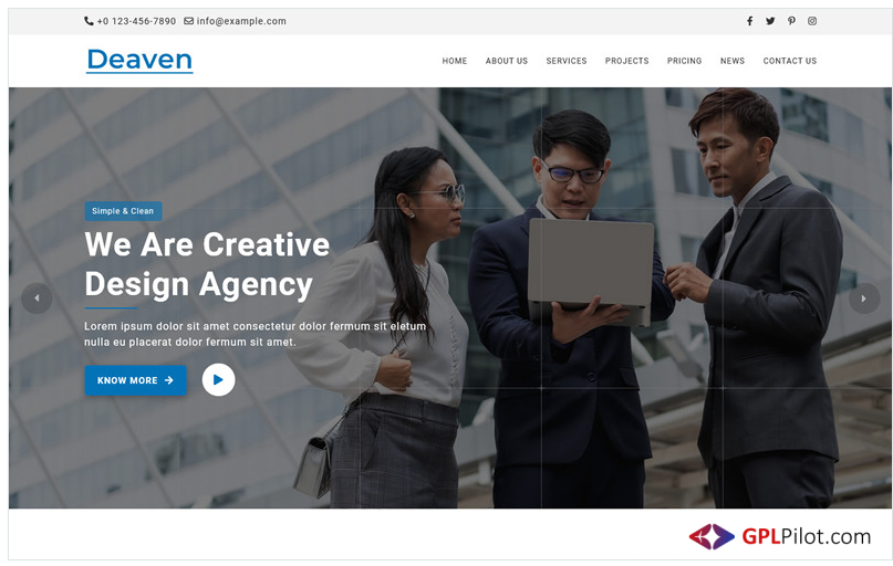 Deaven is a One Page Business HTML5 Template 1 Deaven is a One Page Business HTML5 Template