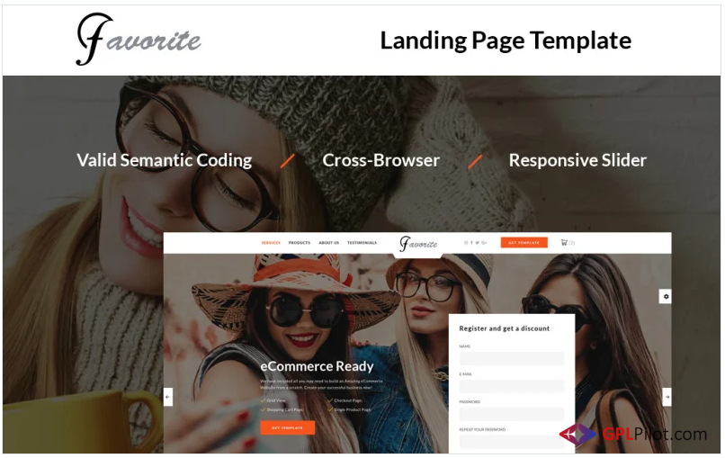 Favorite - Shop Landing Page Template 1 Favorite - Shop Landing Page Template