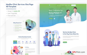 Mediko Clinic Services One Page HTML Template