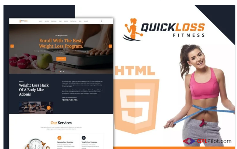 Quickloss Weight Loss Clinic Landing Page Template