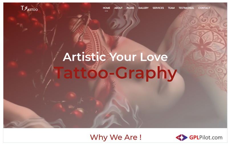 Tattoo Landing Page Template